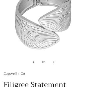 Silver Filigree Statement Bracelet